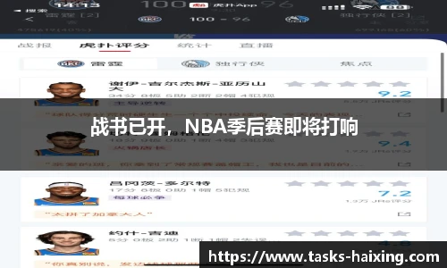 战书已开，NBA季后赛即将打响